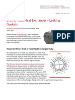 Shell Tube Heat Exchanger - Leaking Gaskets 1