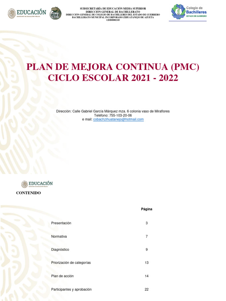 PMC Zihuatanejo 2021 2022 | PDF | Negocios