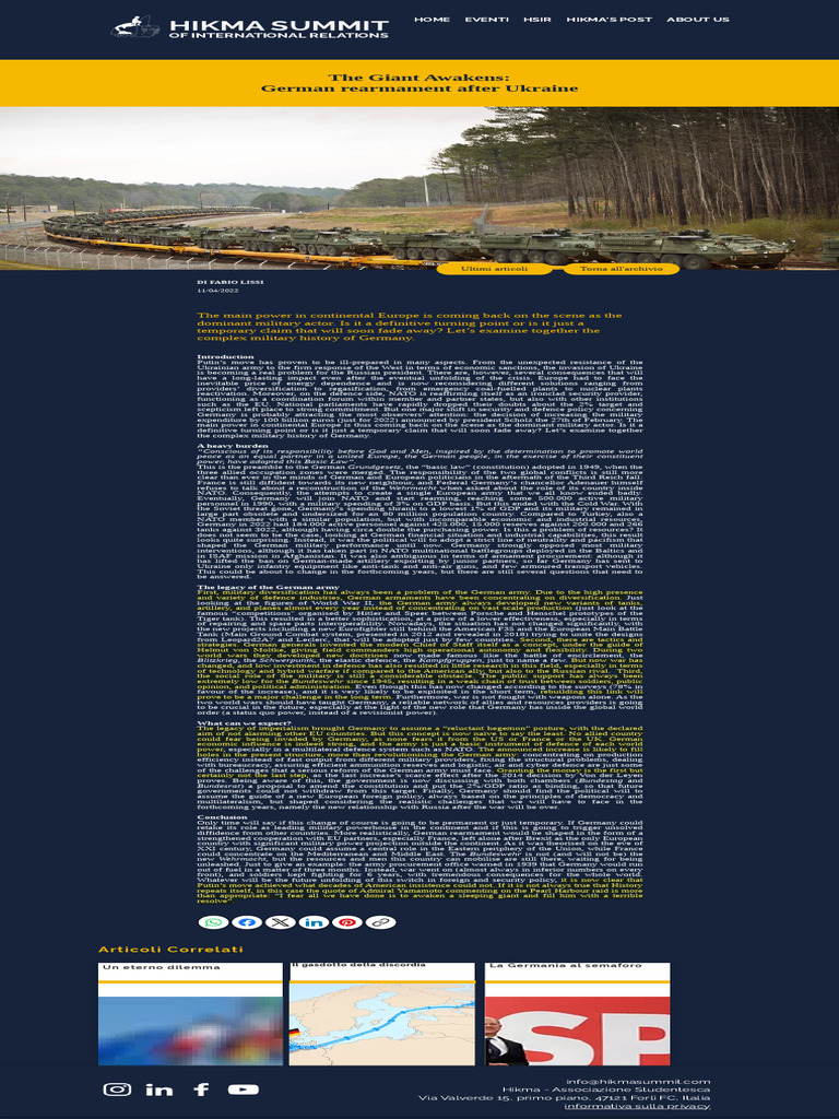 German - Rearmament - After Ukraine War | Download Free PDF | Tanks ...