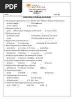 IX Biology (Improvement in Food Resources) WS-3