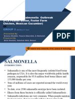 Epidemiology - Presentation On Salmonella Outbreak Case Study.