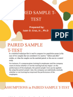 Testing The Diffrenece Between Two Means Paired Samples 1