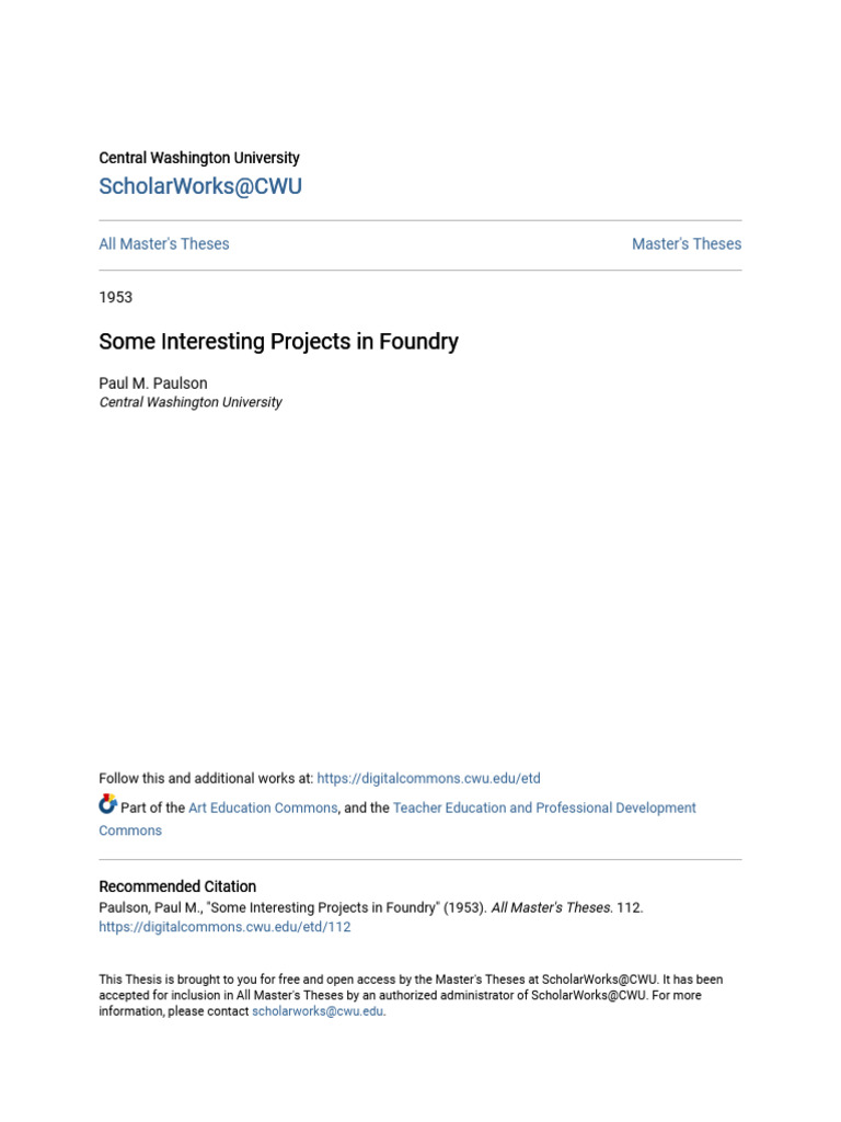 Foundry Projects for Education | PDF | Foundry | Materials