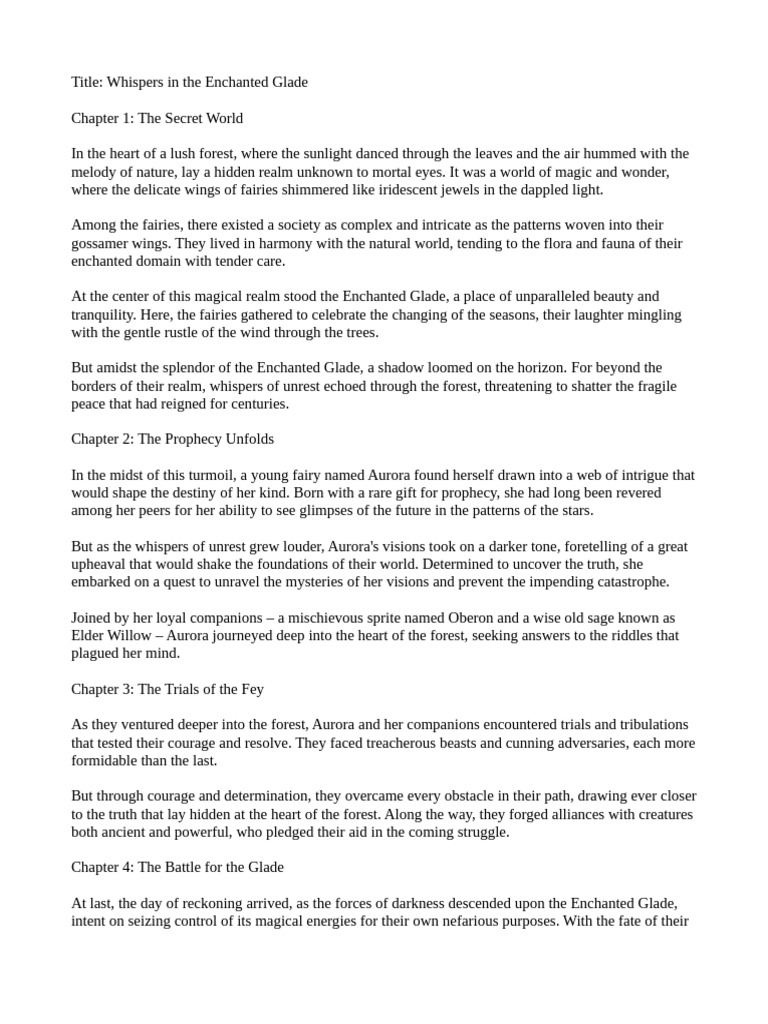 Whispers In The Enchanted Glade Pdf