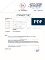 FYBSCIT Semester II CBCS Fresh Students Internal Examination