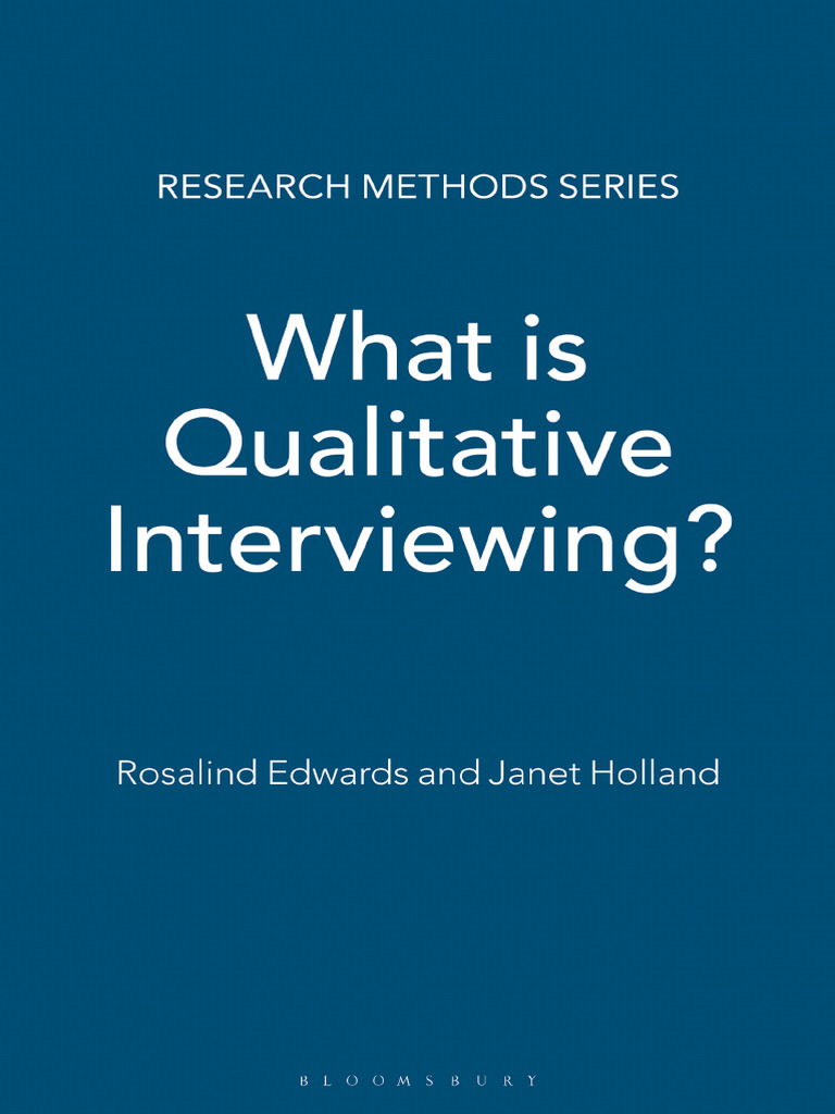 (2013) Buku What is Qualitative Interviewing Rosalind Edwards PDF