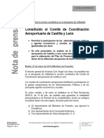 Constituido El Comité de Coordinación Aeroportuaria de Castilla y León