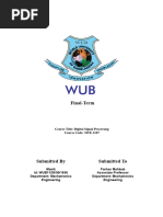 Final-Term: Course Title: Digital Signal Processing Course Code: MTE-1107