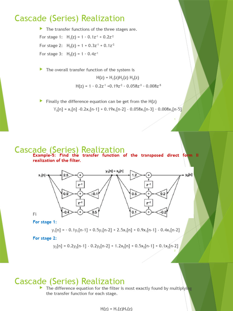 Cascade and Parallel Filter Realizations | PDF | Teaching Methods ...