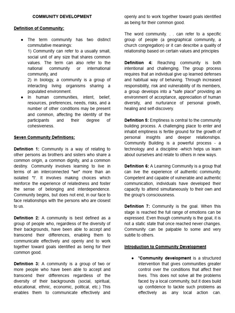 Community Development Guide | PDF | Community | Minority Group