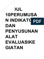 Modul 10perumusa N Indikator DAN Penyusunan Alat Evaluasike Giatan