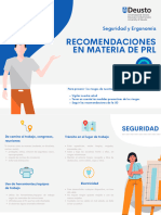 Recomendaciones Generales en Materia de PRL