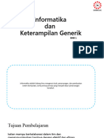 Informatika Dan Keterampilan Generik (BAB I)