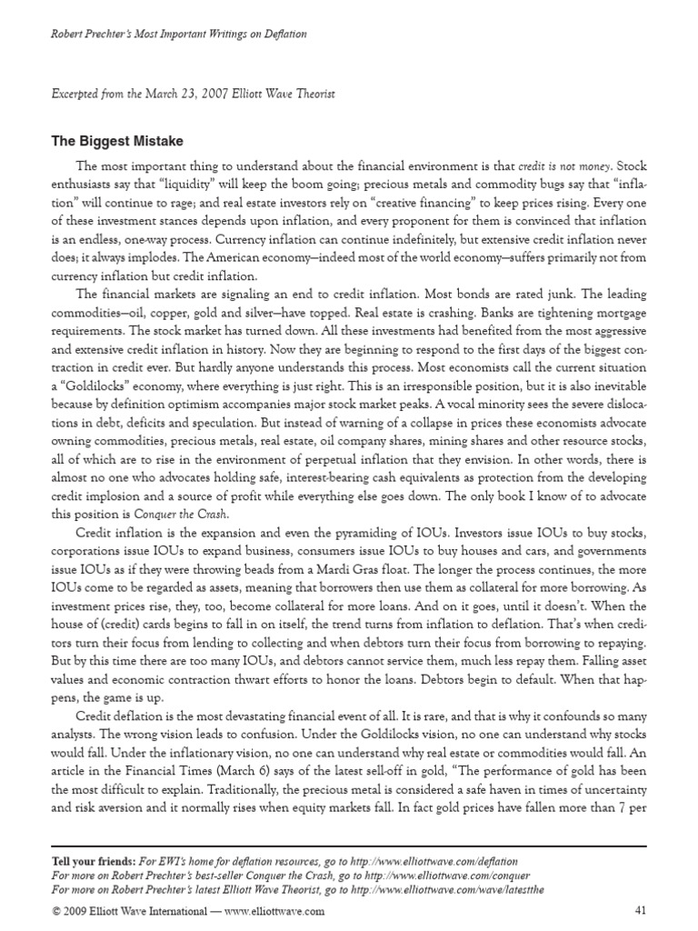 Guide To Understanding Deflation - pt3 | PDF | Federal Reserve | Bonds ...