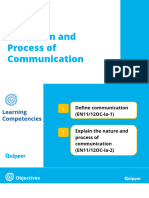 Oral Communication Unit 1 Lesson 1 Definition and Process of Communication