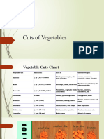 Cuts of Vegetables