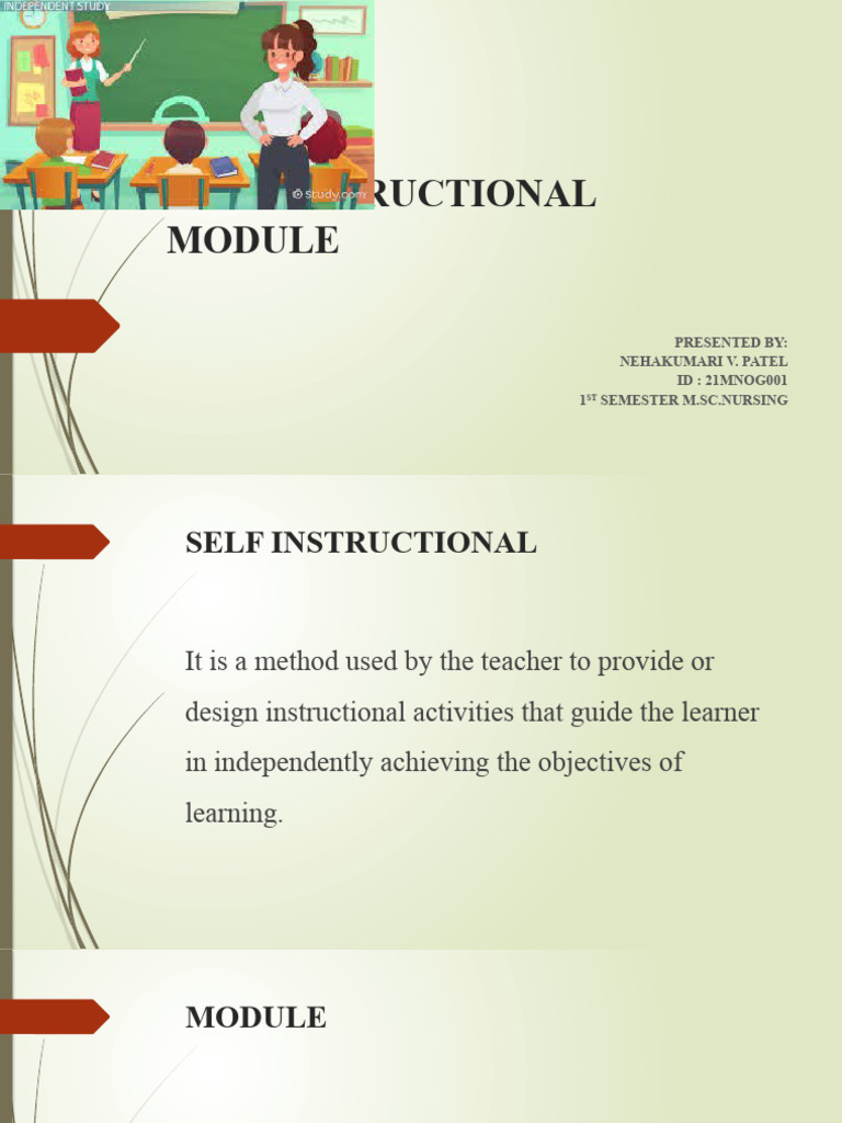 self instructional module | PDF