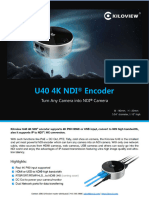 Kiloview U40 4K NDI Encoder Datasheet