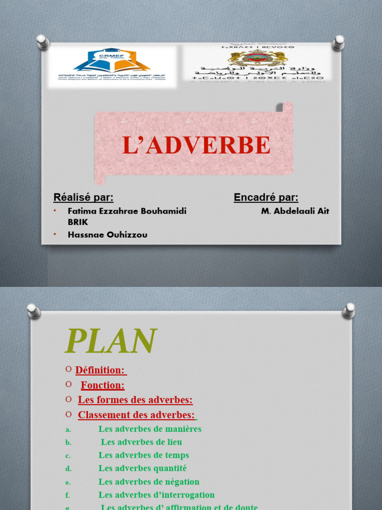 Guide Complet des Adverbes en Français | PDF | Adverbe | Question