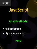 JavaScript Array Methods. (Part-2)