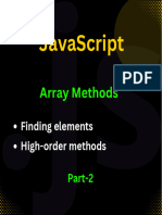JavaScript Array Methods. (Part-2)