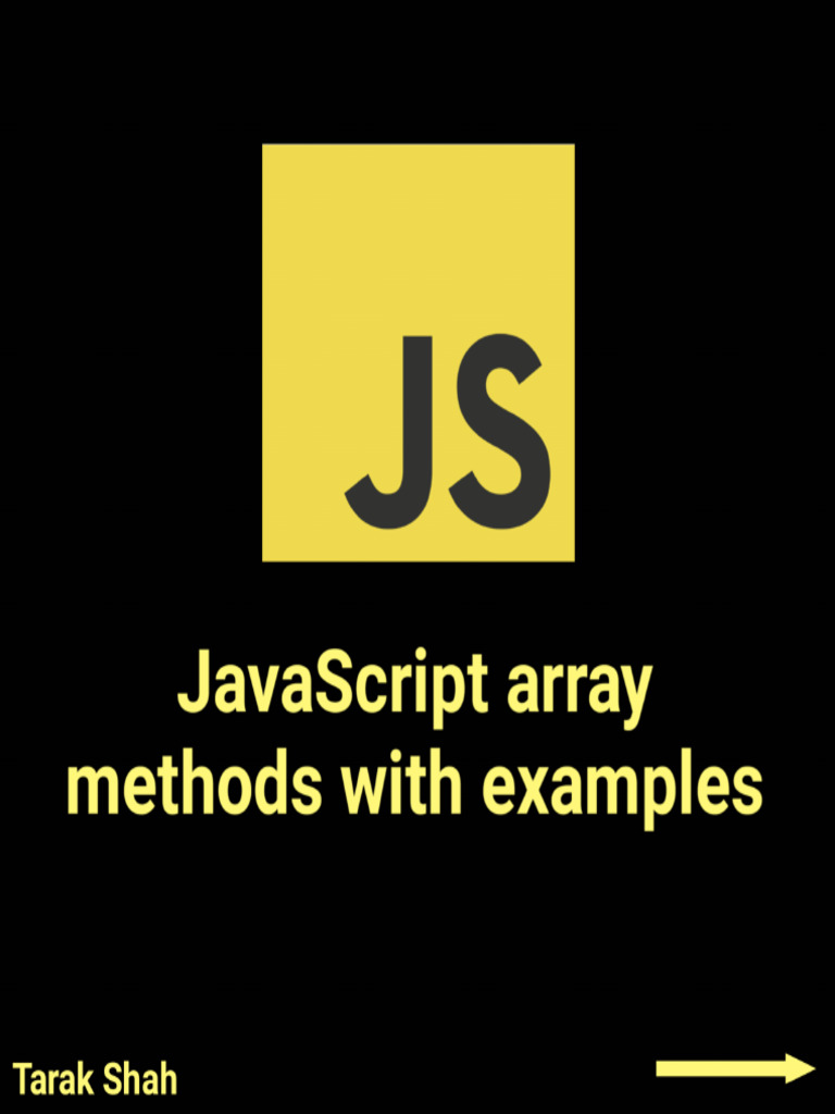 Javascript array methods pdf