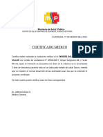 Certificado de Moises