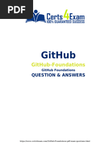 Master GitHub Foundations With Certs4Exam's Comprehensive PDF Exam Questions