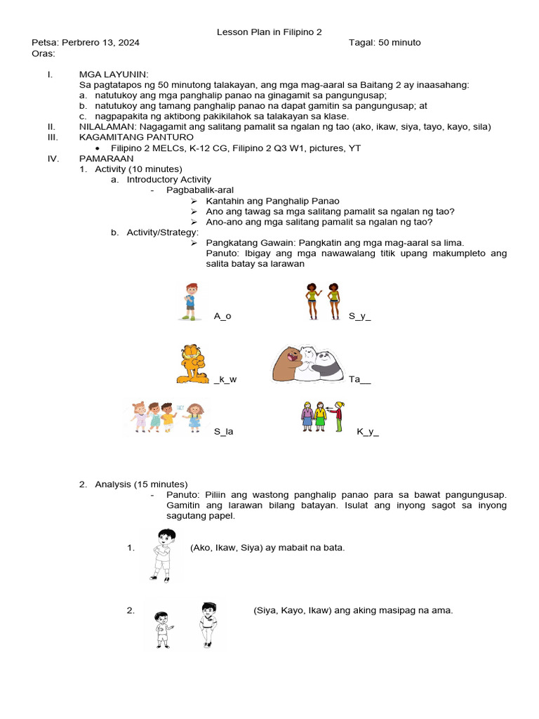 LP Filipino 2 | PDF