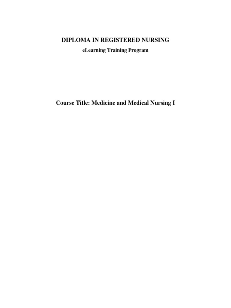 Medicine and Medical Nursing I PDF Stomach Small Intestine