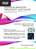 Individual Behaviour