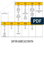 Daftar Games Sultan Ps4: TV1 TV2 TV3 TV4 TV5 TV6