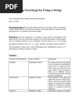 Alimert Keskin Lab Report Calculating Gravity