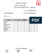 Grade 4 2nd Term Report MT 1