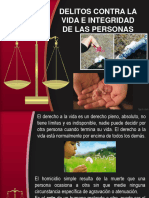 CLASE 2 Tema II Delitos Contra Vida o Integridad de Las Personas