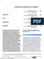 The in Uence of Simulated Visual Impairment On Distance Stereopsis