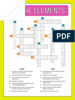 The Elements Science Crossword Puzzle Worksheet in Colorful Lined Style - 20240322 - 174014 - 0000
