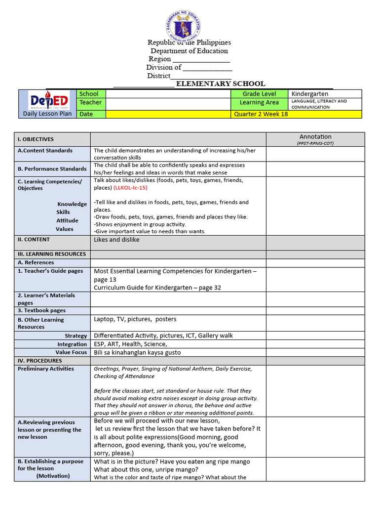 1 dlp kinder week 18 e pdf learning juice