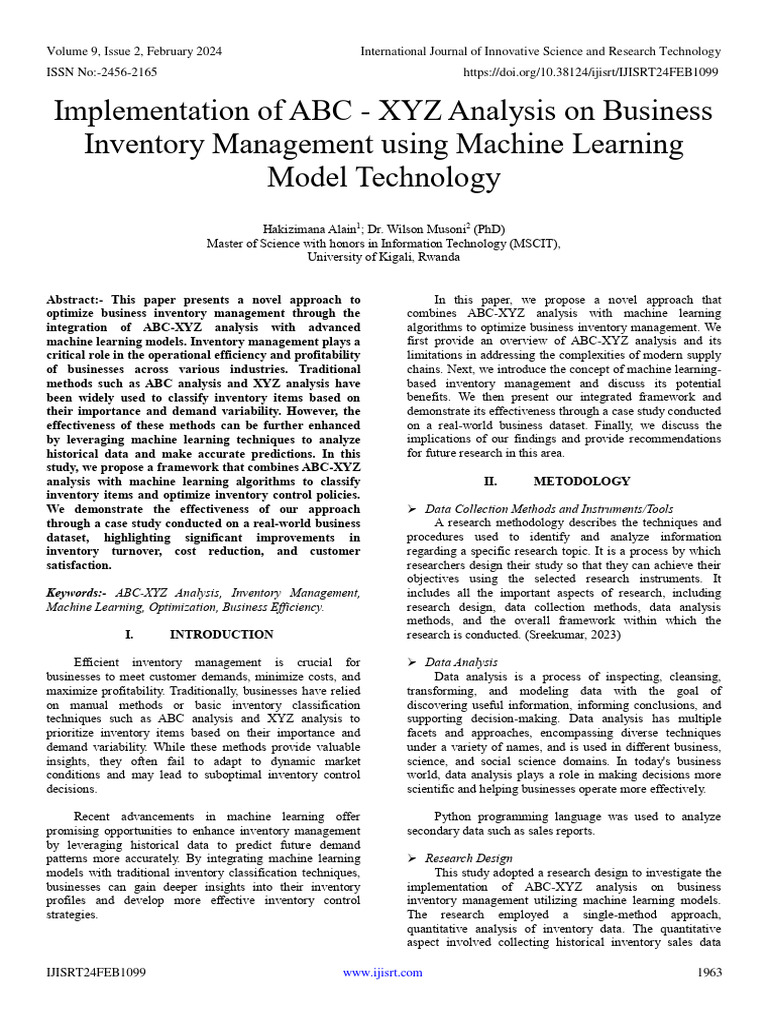 Optimizing Inventory with ABC-XYZ Analysis | PDF
