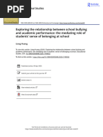 Exploring The Relationship Between School Bullying and Academic Performance: The Mediating Role of Students' Sense of Belonging at School