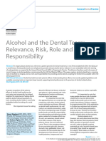 2017 - Alcohol and The Dental Team, Relevance, Risk, Role and Responsibility