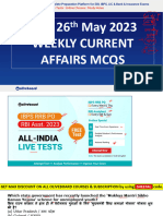21st - 26th MAY 2023 WEEKLY CURRENT AFFAIRS MCQs NOTES