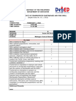 Unannounced Earthquake Drill REPORT