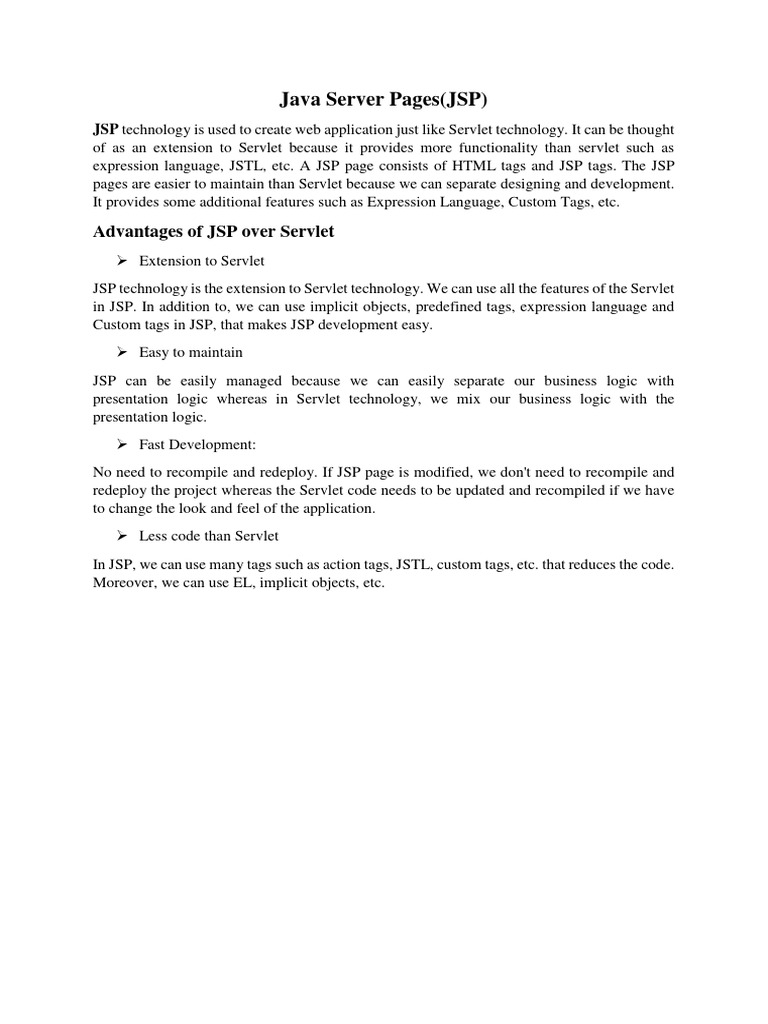 Java server pages pdf