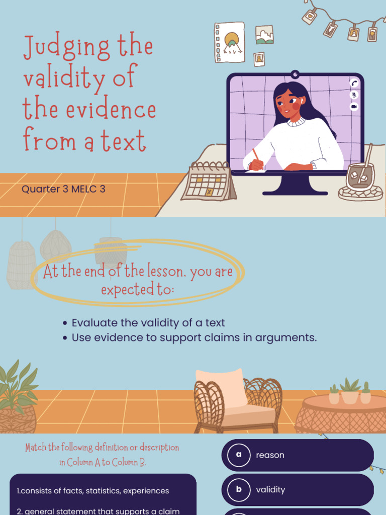 Evaluating Text Evidence Validity | PDF | Argument | Evidence