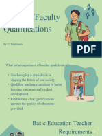 Teacher Faculty Qualifications