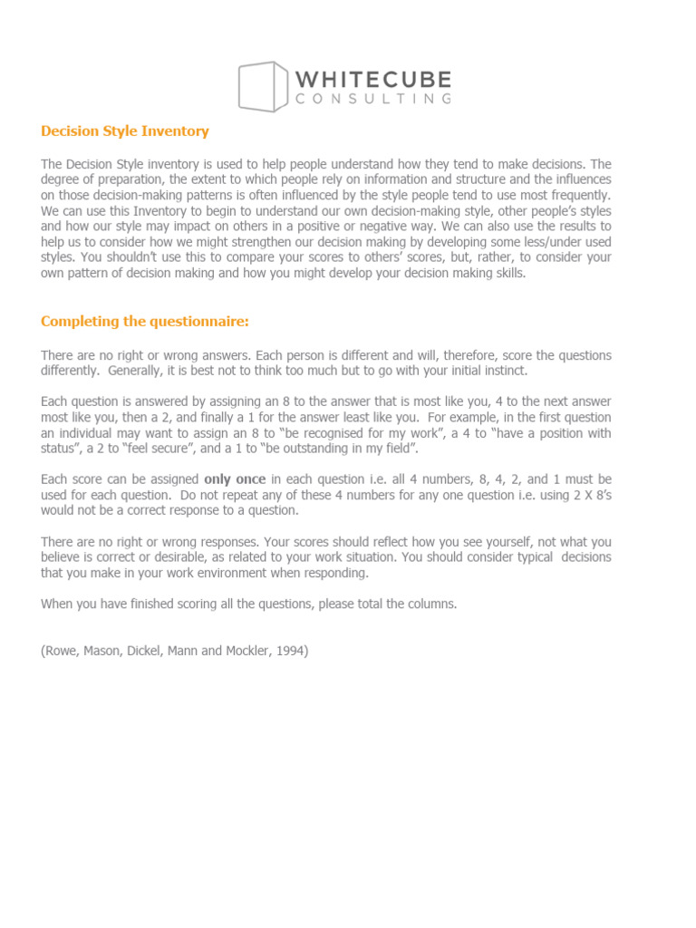 Understanding Decision-Making Styles | PDF | Decision Making ...