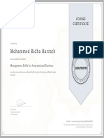 Mohammed Ridha Harrath: Course Certificate