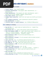 (Big Data Analytics With PySpark) (CheatSheet)