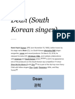 Dean (South Korean Singer) - Wikipedia